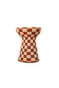 Happy Side Table — Terracotta Check