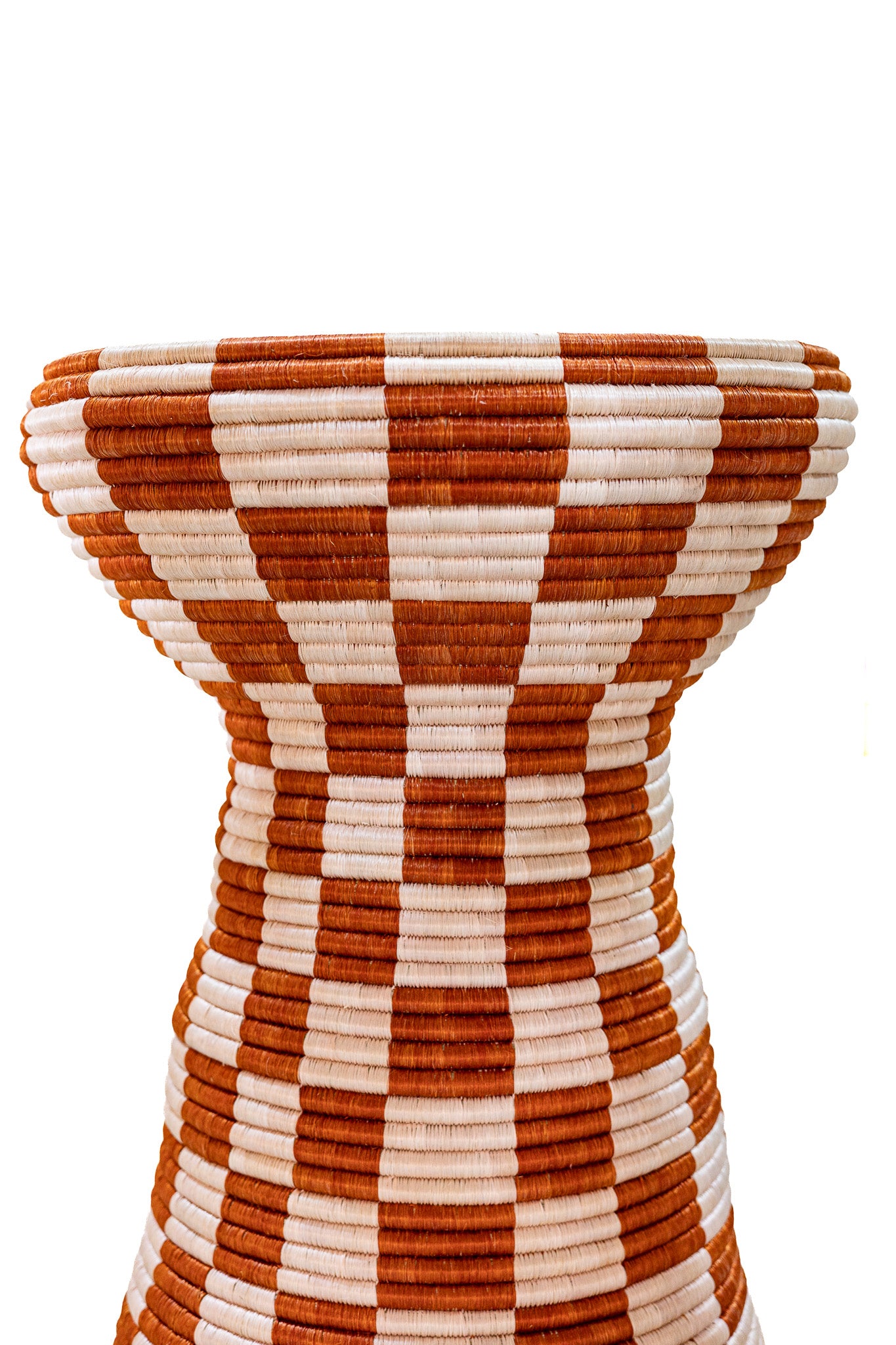 Happy Side Table — Terracotta Check