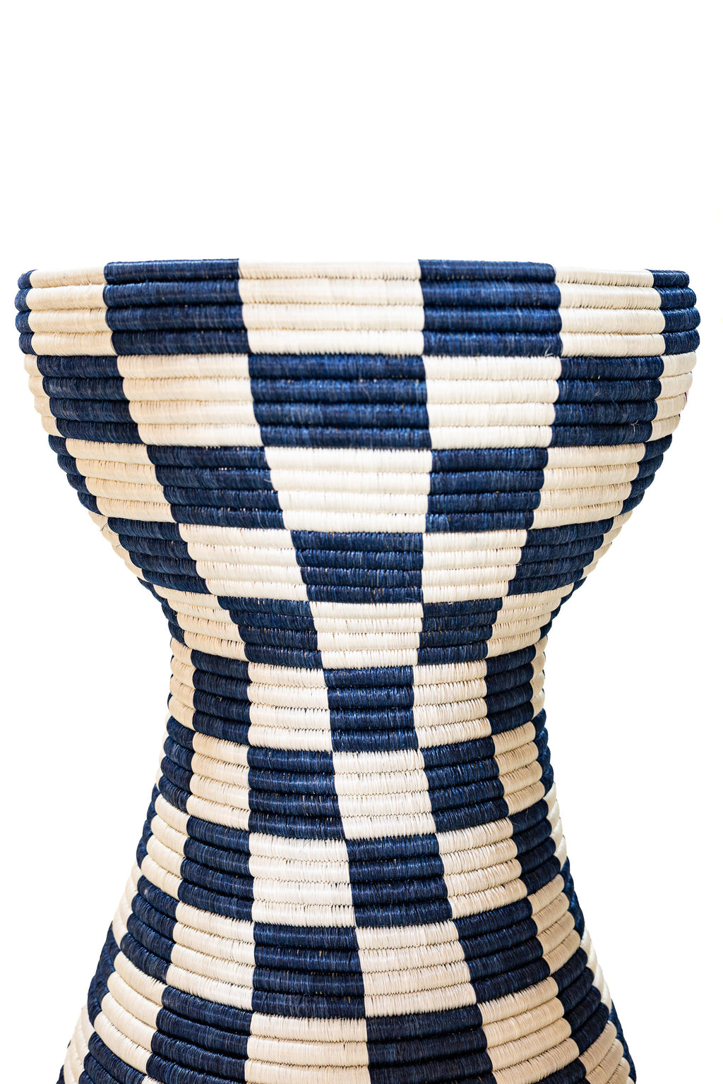 Happy Side Table — Navy Check