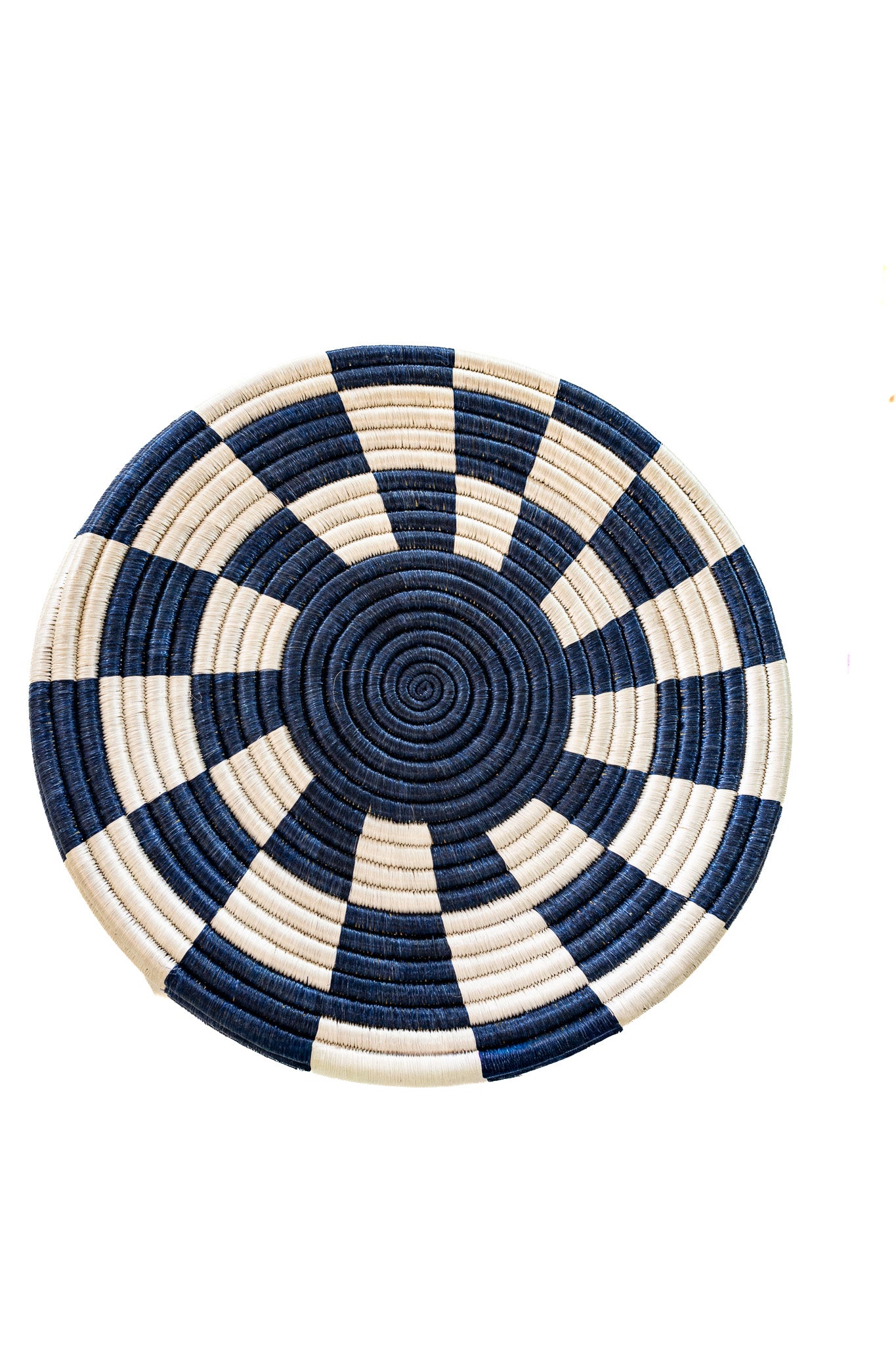 Happy Side Table — Navy Check