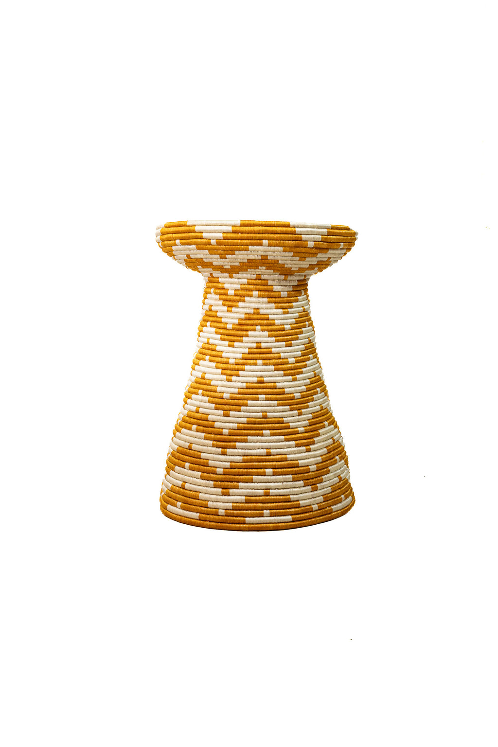 Happy Side Table — Ochre Chevron