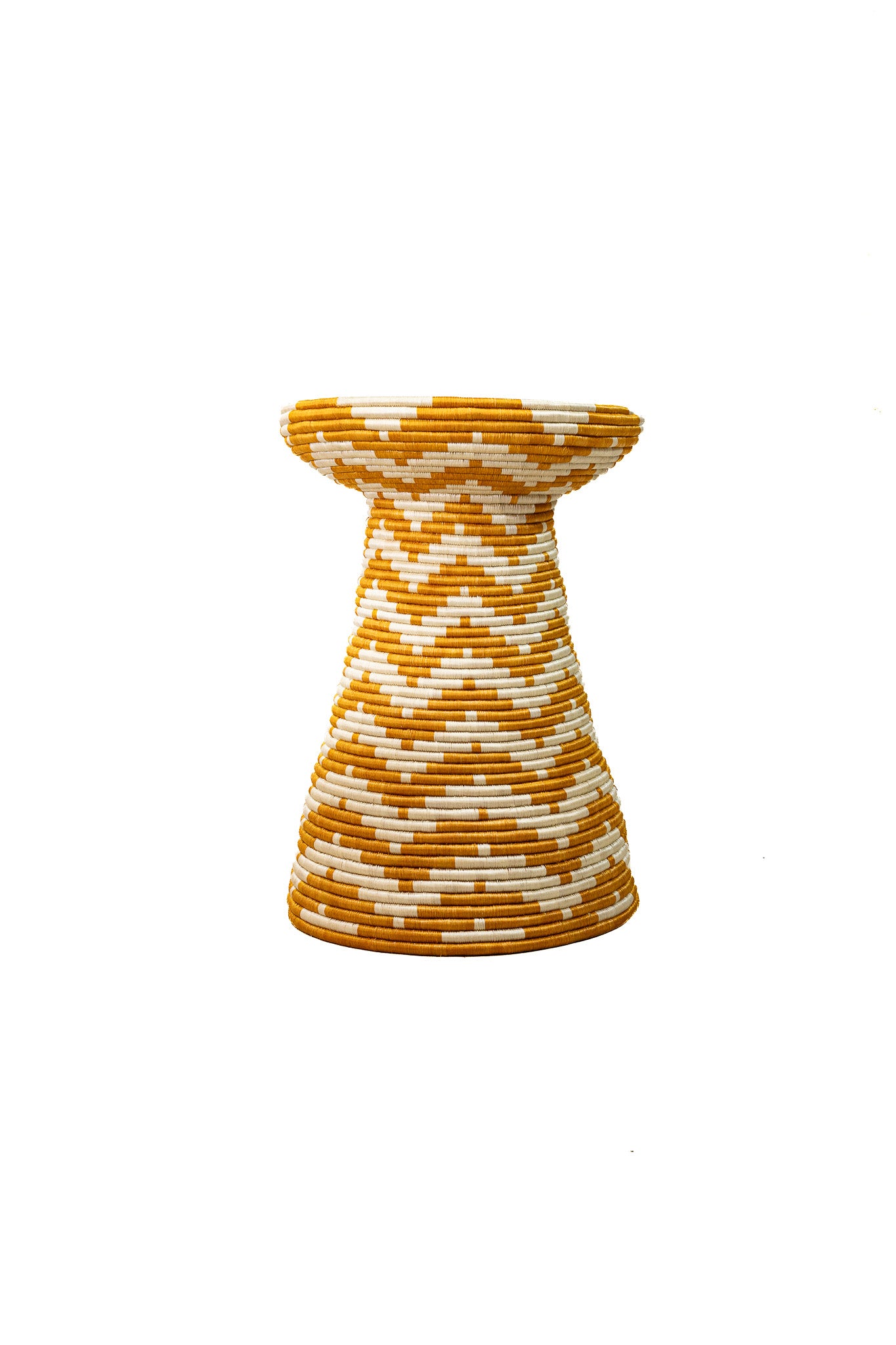 Happy Side Table — Ochre Chevron